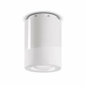 Shop Ferroluce Plafonnier PI, cylindrique, Ø 8,5 cm, blanc