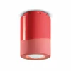 Best Ferroluce Plafonnier PI, cylindrique, Ø 8,5 cm, rouge
