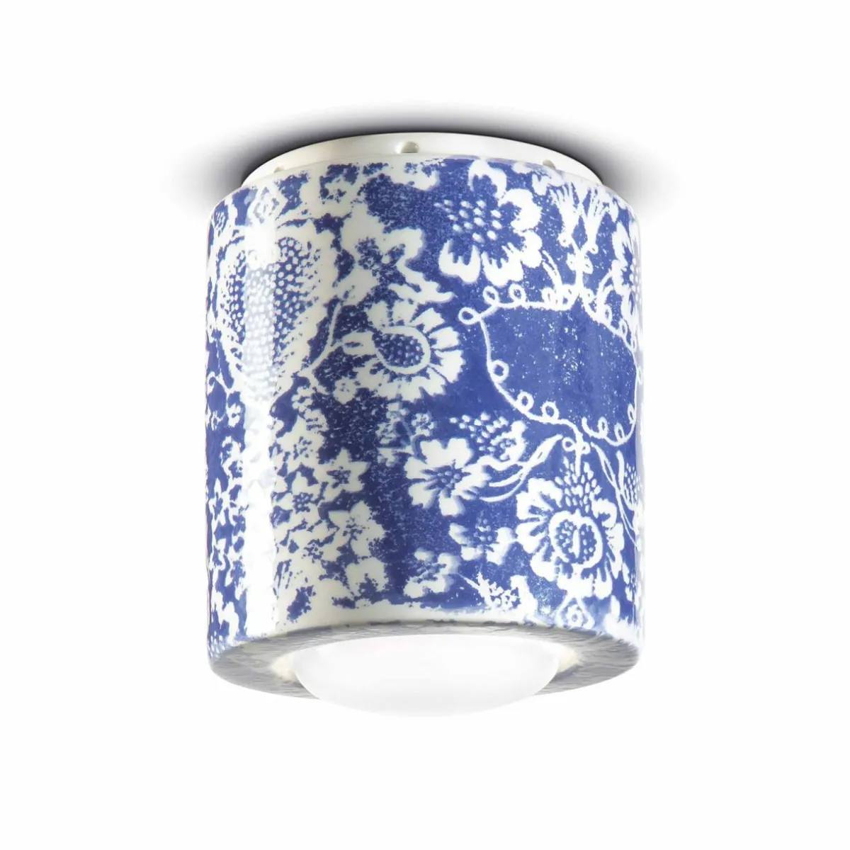plafonnier_pi_motif_floral___cm_bleublanc_0-1.webp Cheap Ferroluce Plafonnier PI, motif floral, Ø 12,5 cm bleu/blanc