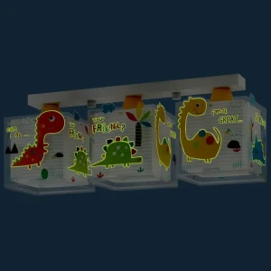 Flash Sale Dalber Plafonnier pour enfants Dinos, à 3 lampes