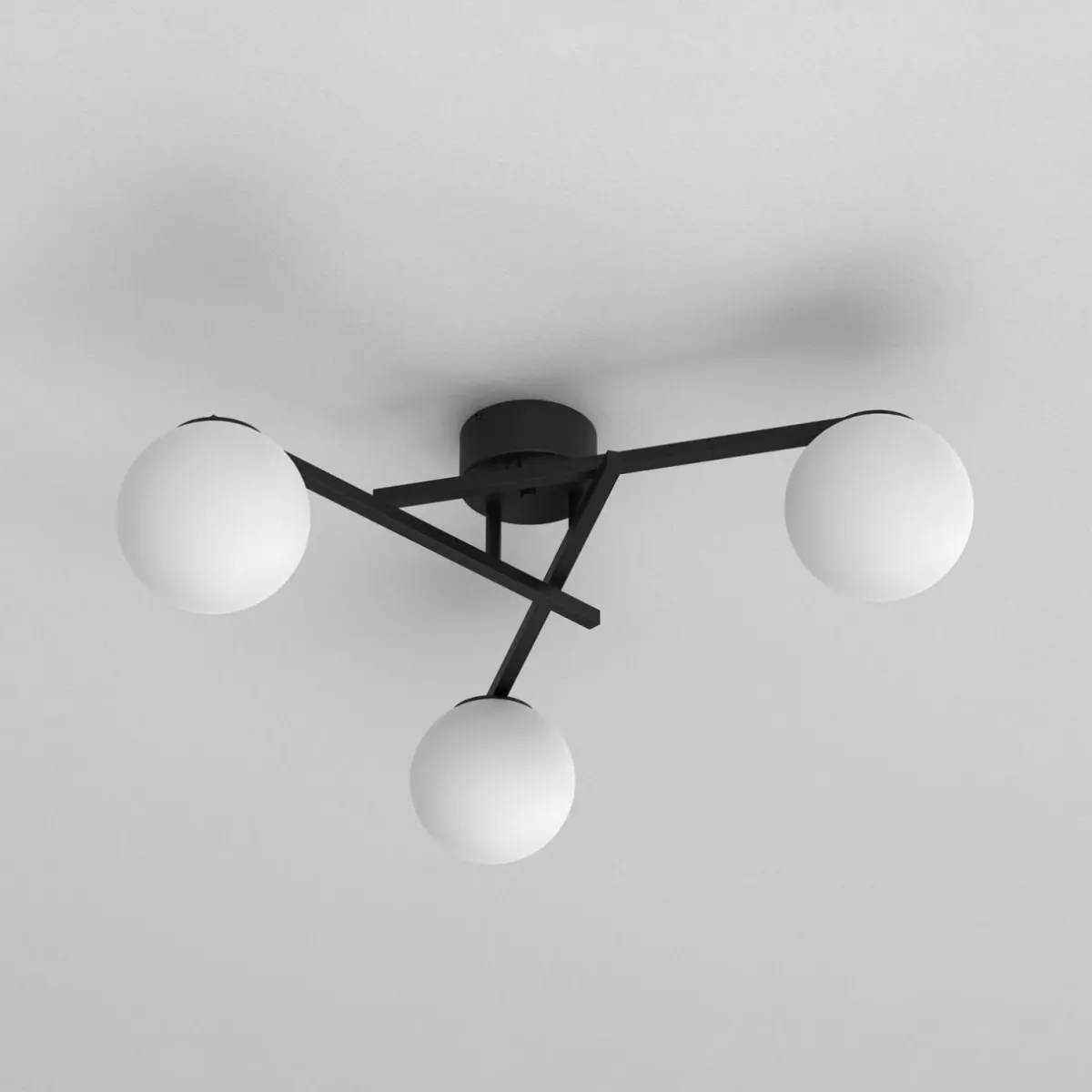plafonnier_rune_avec_abatjour_en_verre___lampes_1.webp Best Sale Luminex Plafonnier Rune avec abat-jour en verre, à 3 lampes