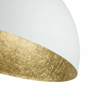 Discount SIGMA Plafonnier Sfera, Ø 35 cm, blanc/doré