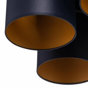 Cheap Luminex Plafonnier Soho cylindrique, à 5 lampes bleu/doré