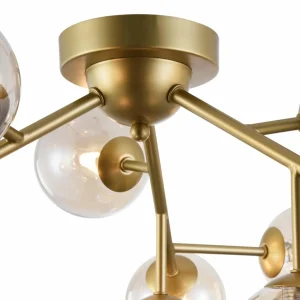 New Maytoni Plafonnier sphère verre Dallas - 12 lampes, doré