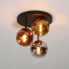 Outlet Zijlstra Plafonnier Stellar, or/argent/cuivre, Ø 30 cm verre à 3 lampes.