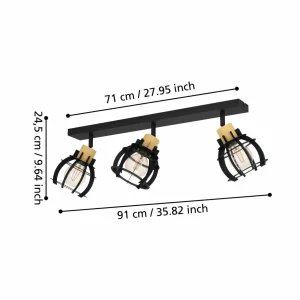 Discount EGLO Plafonnier Stillington 1, à 3 lampes