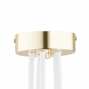 Cheap Alfa Plafonnier Tango, blanc / doré, 5 lampes, Ø 55 cm