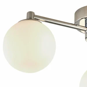 Best Sale Searchlight Plafonnier Tiberius, chrome/givré, verre, 3 lampes, G9