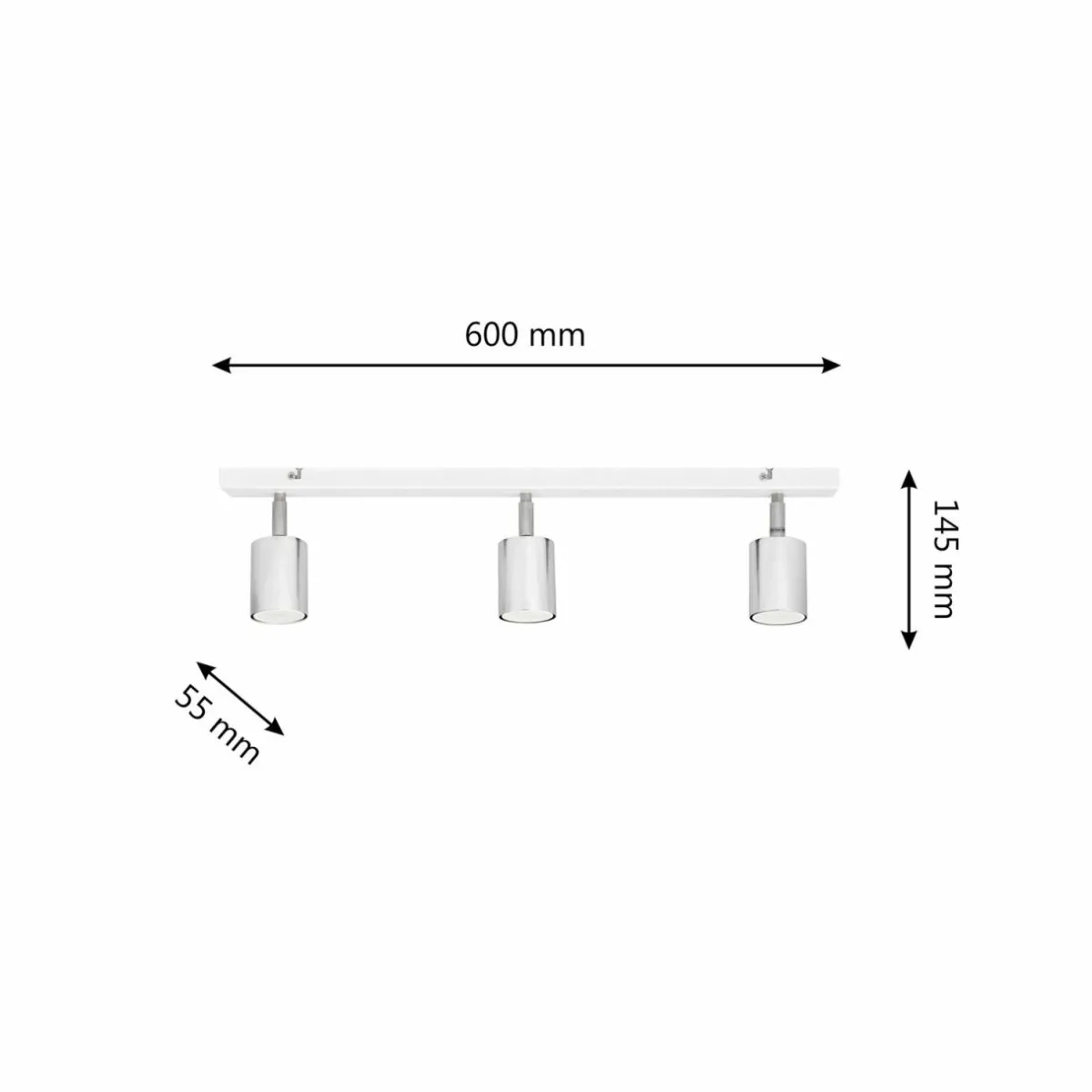 plafonnier_tune_ii_blancchrome_mtal__lampes_e_1.webp Flash Sale HELAM Plafonnier Tune II, blanc/chrome, métal, 3 lampes, E27