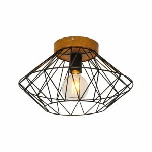 Clearance Viokef Plafonnier Vega avec un abat-jour cage