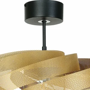 Online Euluna Plafonnier Vento, doré, Ø 50 cm
