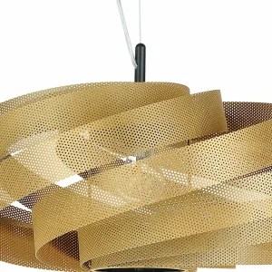Online Euluna Plafonnier Vento, doré, Ø 50 cm