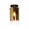 Sale Freelight Plafonnier Ventotto, noir/or, Ø 15 cm, verre