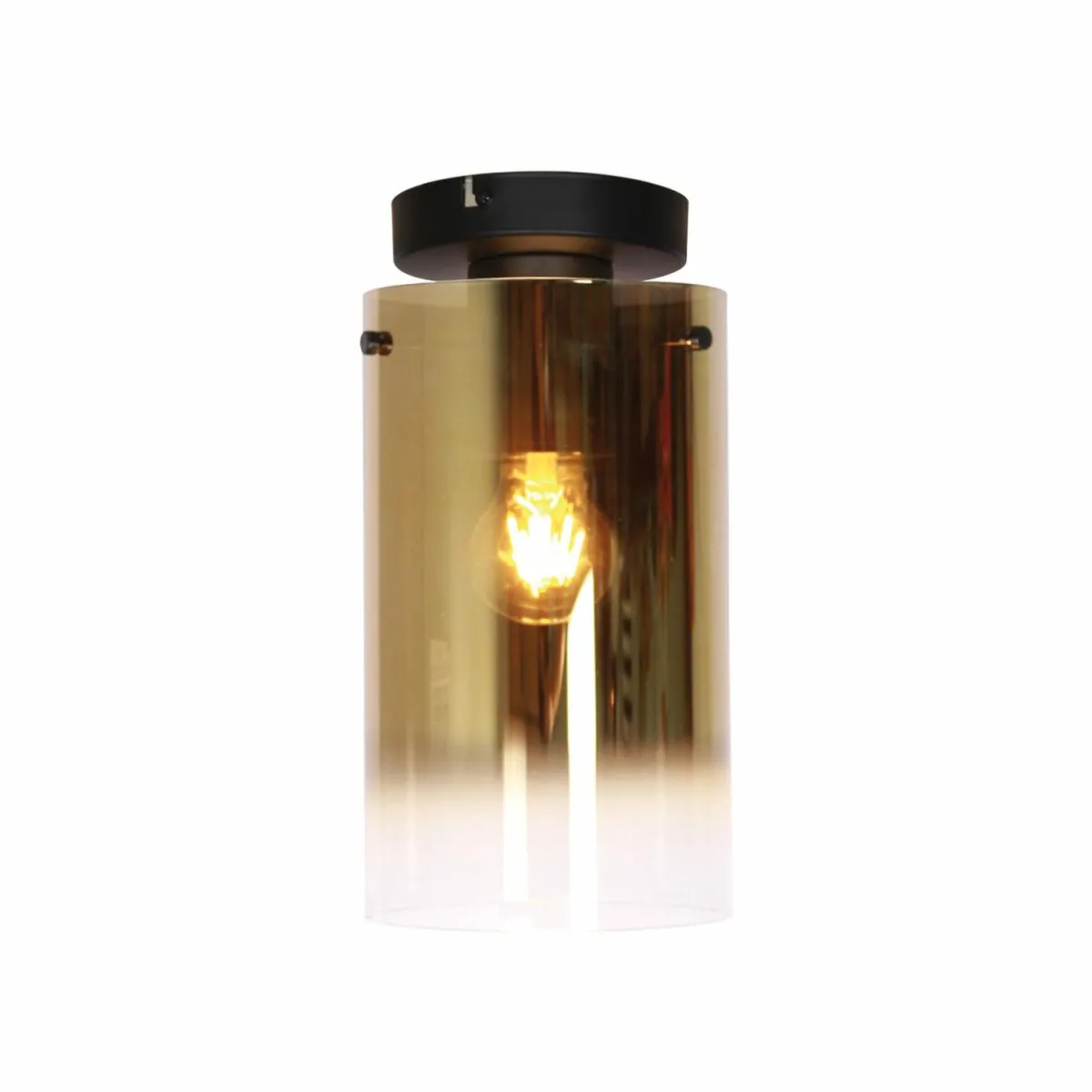 plafonnier_ventotto_noiror___cm_verre_0.webp Sale Freelight Plafonnier Ventotto, noir/or, Ø 15 cm, verre