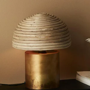 Cheap PR Home Bess lampe à poser, abat-jour en rotin