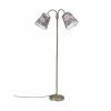 Outlet PR Home Lampadaire Amy laiton Sofia dahlia marron 150cm 2flg.