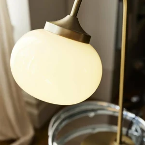 Best PR Home Lampe à poser Elsy, laiton, verre crème, 51 cm