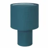 Discount PR Home Lampe à poser Leah, pétrole, hauteur 28 cm, textile