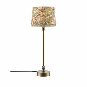 Outlet PR Home Lampe à poser Liam, laiton, abat-jour Sofia Theo beige