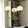 Flash Sale PR Home Lustre Elsy laiton verre crème à 3 lampes