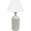 Online PR Home Riley lampe, abat-jour tissu, beige/blanc