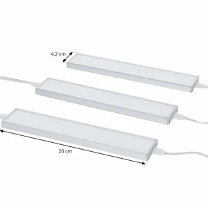 Best PRIOS Ashtonis lampe sous meuble LED, x3, 20 cm