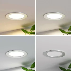 Shop PRIOS lampe encastrable LED Cadance, argent, 17 cm, 3 pièces, intensité