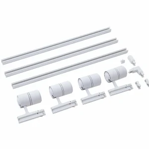 Cheap PRIOS Marny système de lampes sur rail triphasé blanc à 4 lampes