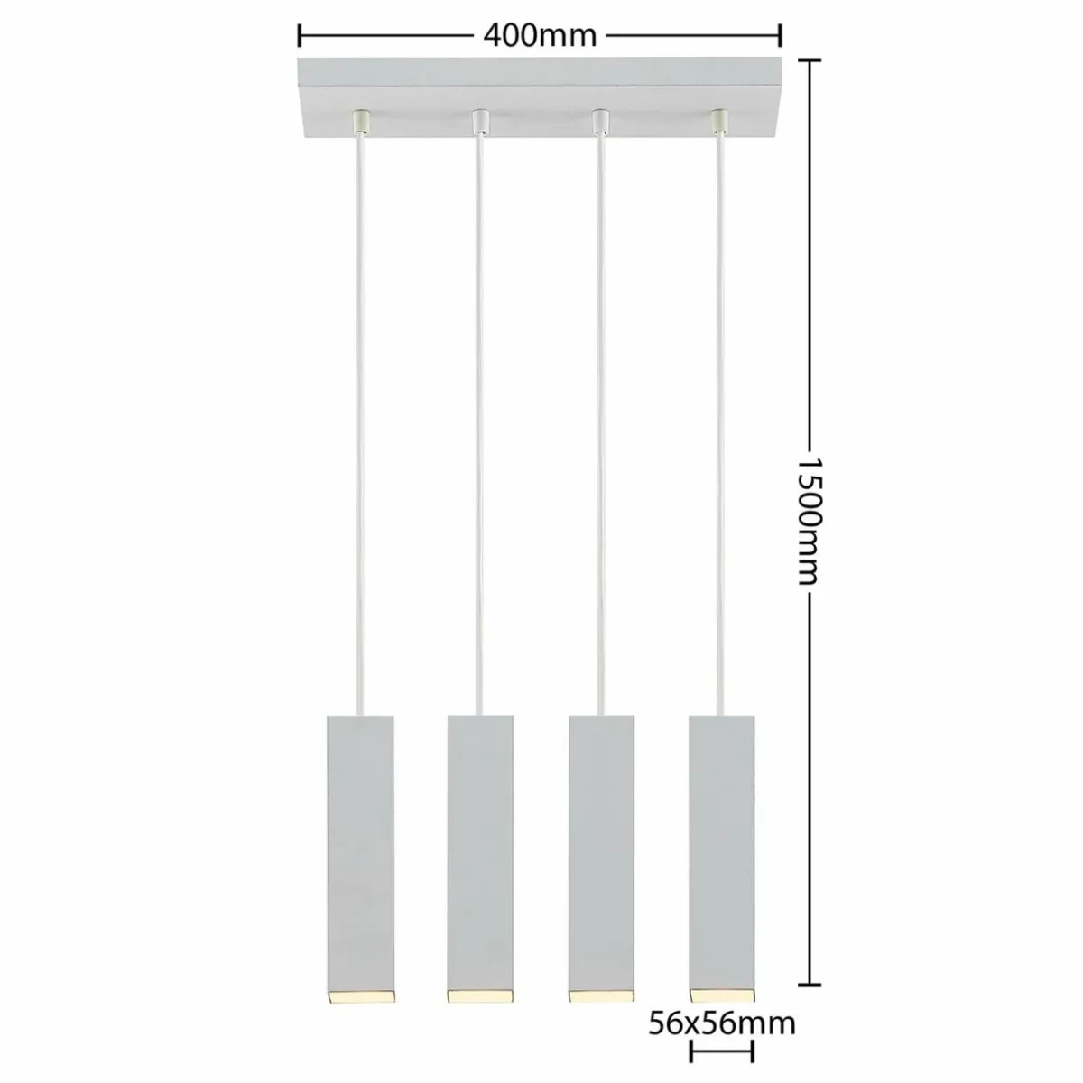 prios_neliyah_suspension_blanche__lampes_1.webp Outlet PRIOS Neliyah suspension blanche, 4 lampes