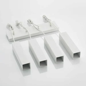 Outlet PRIOS Neliyah suspension blanche, 4 lampes