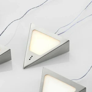 Hot PRIOS Odia lampe sous meuble LED, inox, 5 lampes