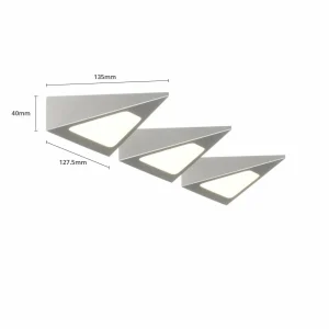 Cheap PRIOS Odia lampe sous meuble LED, inox, 3 lampes