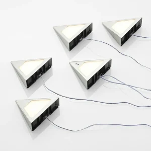 Hot PRIOS Odia lampe sous meuble LED, inox, 5 lampes