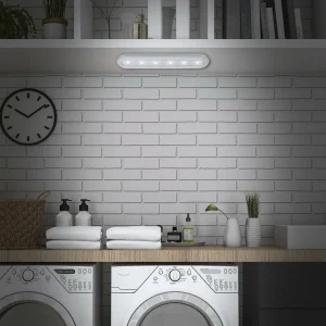 Fashion Briloner Push light LED Row, à piles, 6 500 K, 30 cm