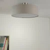 New quitani plafonnier Gala, Ø 50 cm, abat-jour en feutre gris