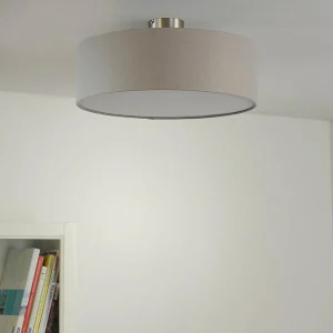 New quitani plafonnier Gala, Ø 50 cm, abat-jour en feutre gris