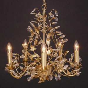 Best Holländer Ravissant lustre Buono à 5 lampes doré