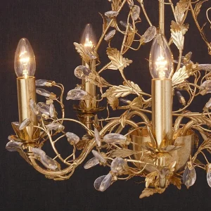 Best Holländer Ravissant lustre Buono à 5 lampes doré