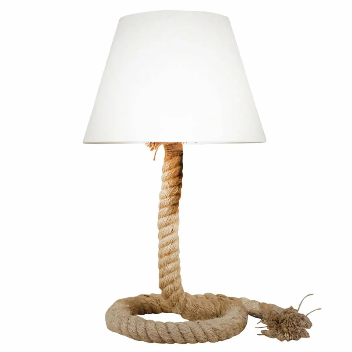 Clearance Näve Rope - lampe à poser en tissu avec pied en corde