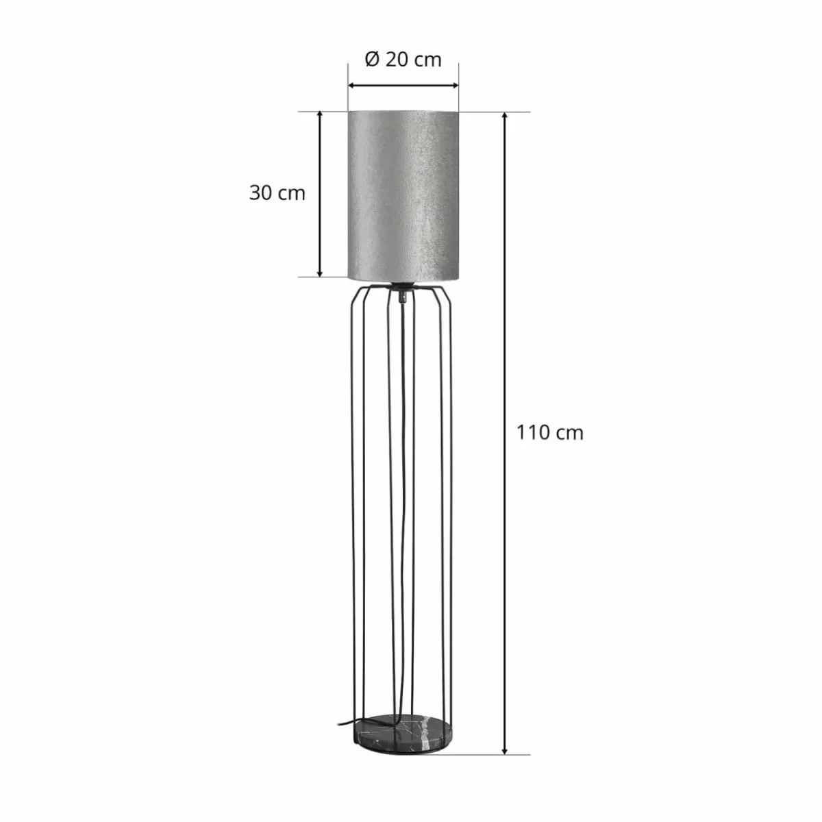 schner_wohnen_grace_lampadaire_argent_4.webp Fashion Schöner Wohnen Grace lampadaire argenté