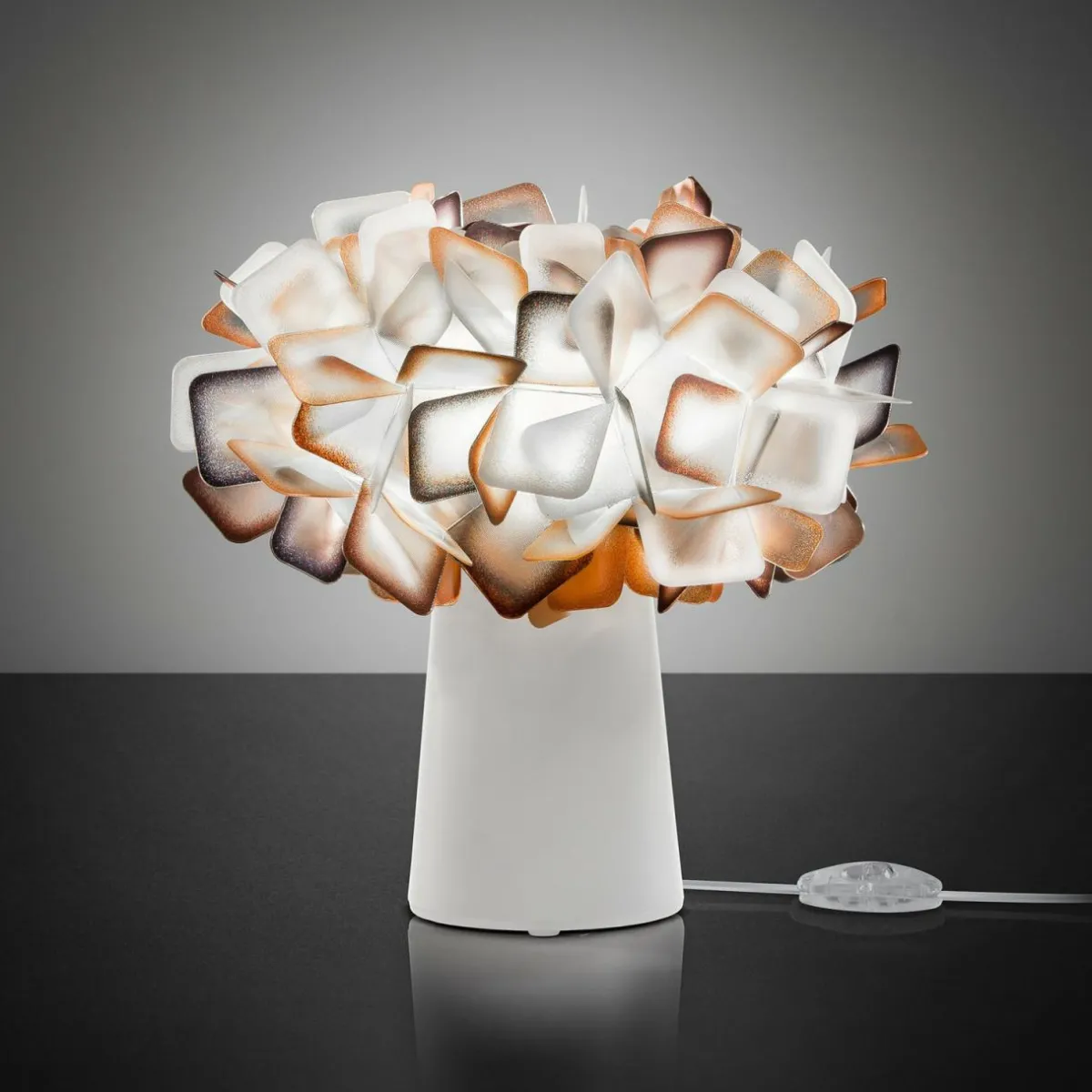slamp_lampe__poser_clizia_blancorange_1.webp Sale Slamp lampe à poser Clizia, blanc/orange