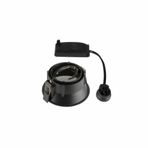 Best Sale SLV Lampe encastrable Horn, QPAR51, noir, aluminium, Ø 10,5 cm