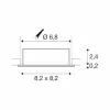 Cheap SLV Plafonnier encastré New Tria, noir, aluminium, longueur 8,2 cm