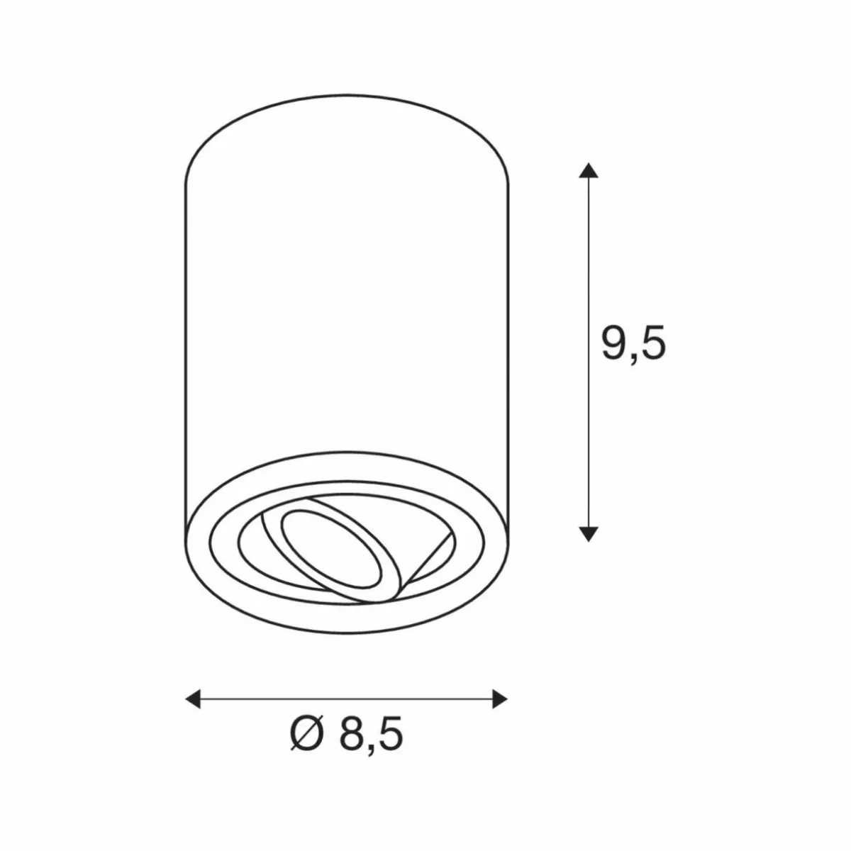 slv_plafonnier_triledo_blanc_aluminium___cm_0.webp Clearance SLV Plafonnier Triledo, blanc, aluminium, Ø 10 cm