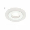 Online ORION Spot encastrable Glow, blanc, métal, Ø 11 cm, GU10