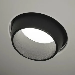 Clearance TECNICO by Sforzin Spot encastrable Lelanto, noir, plâtre, Ø 10 cm, GU10