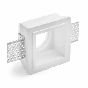 Hot TECNICO by Sforzin Spot encastrable Siris, blanc, plâtre, 9 cm, GU10