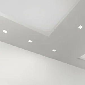 Hot TECNICO by Sforzin Spot encastrable Siris, blanc, plâtre, 9 cm, GU10