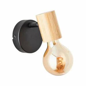 Cheap Brilliant Spot mural Kerry, noir/naturel, largeur 9 cm, bambou