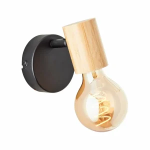 Cheap Brilliant Spot mural Kerry, noir/naturel, largeur 9 cm, bambou
